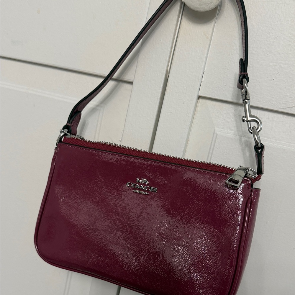 Coach Wine Leather Shoulder Bag